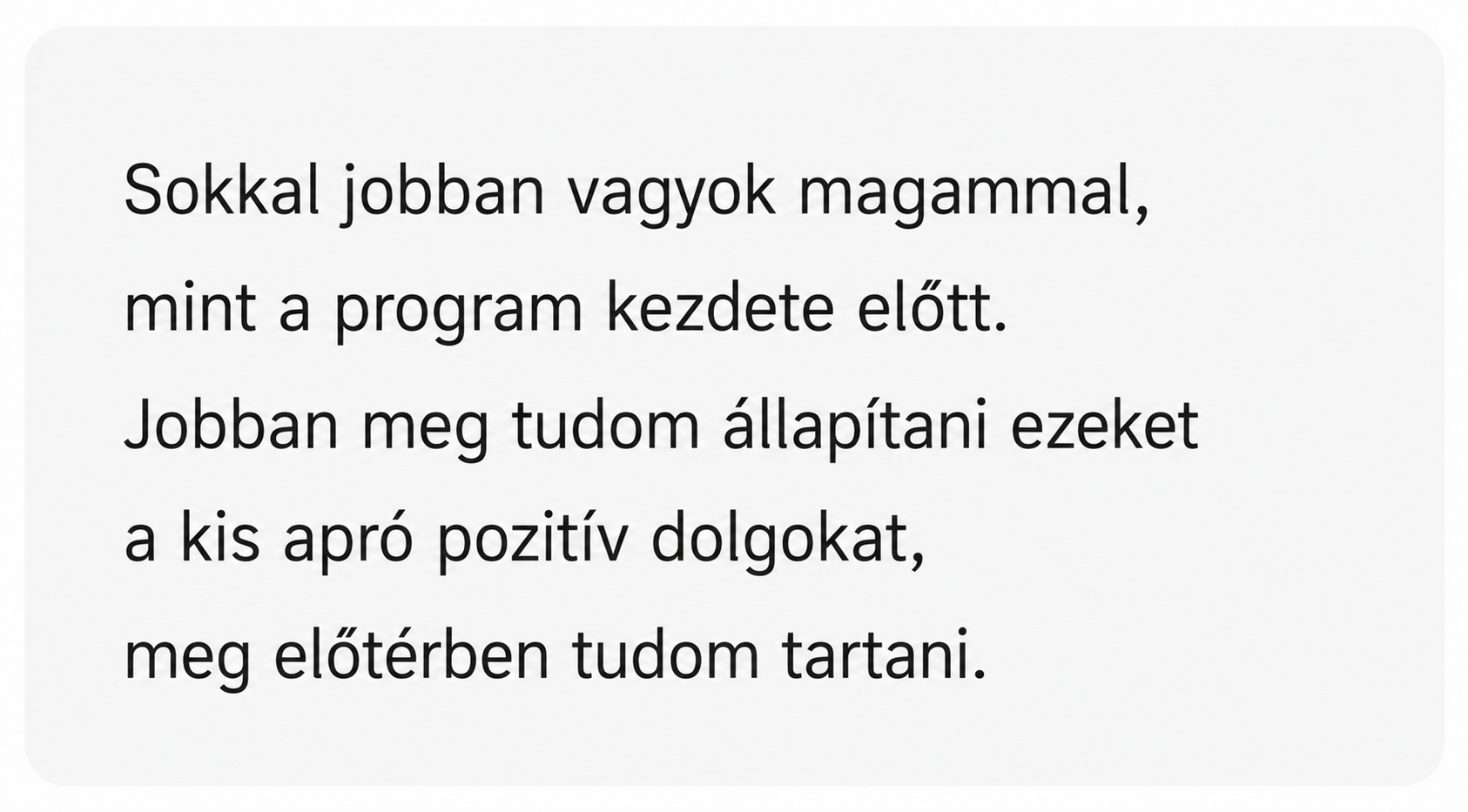 Visszajelzés az ÉN 2.0 programról